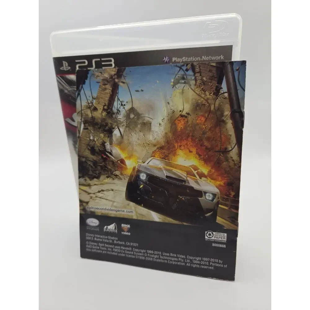 Split Second (Sony PlayStation 3, 2010) - Ps3 Authentic Case With Manual